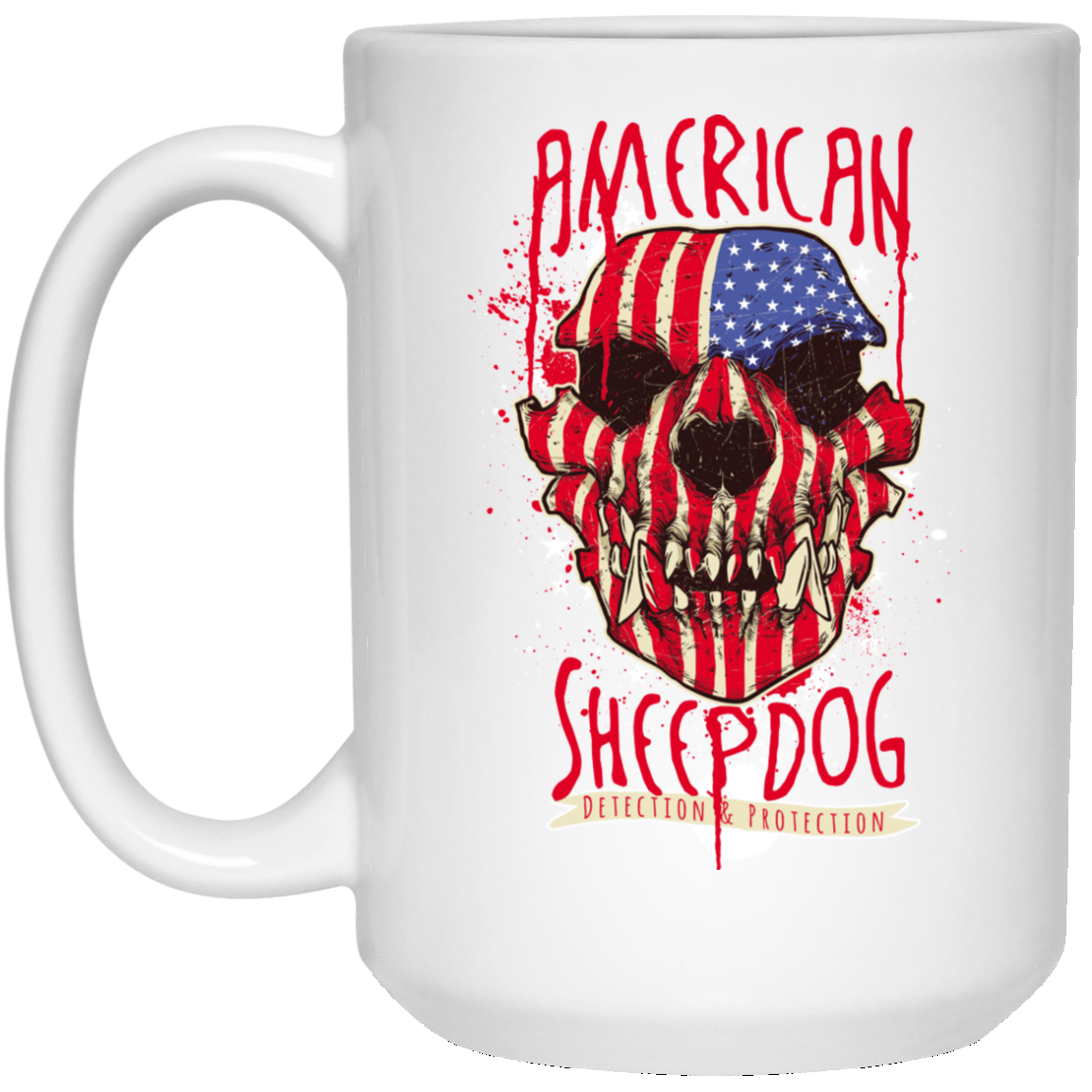 American Sheepdog White Mug 15 oz.
