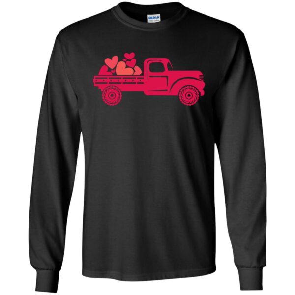 Full Truck Heart Gildan LS Ultra Cotton T-Shirt