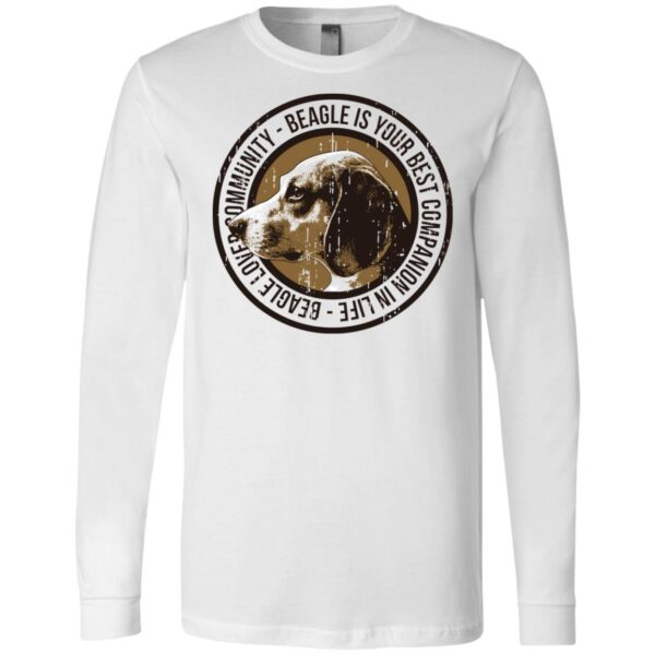 Beagle Best Companion Bella + Canvas Men's Jersey LS T-Shirt