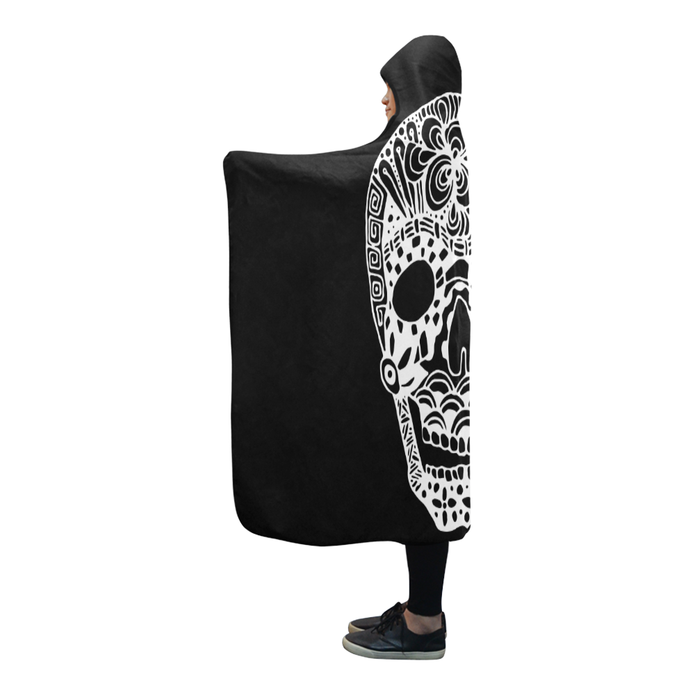 Crowded Skull Hooded Blanket 80"x56" Crowded Skull Hooded Blanket 80"x56"