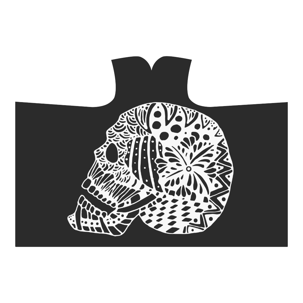 Crowded Skull Hooded Blanket 80"x56"