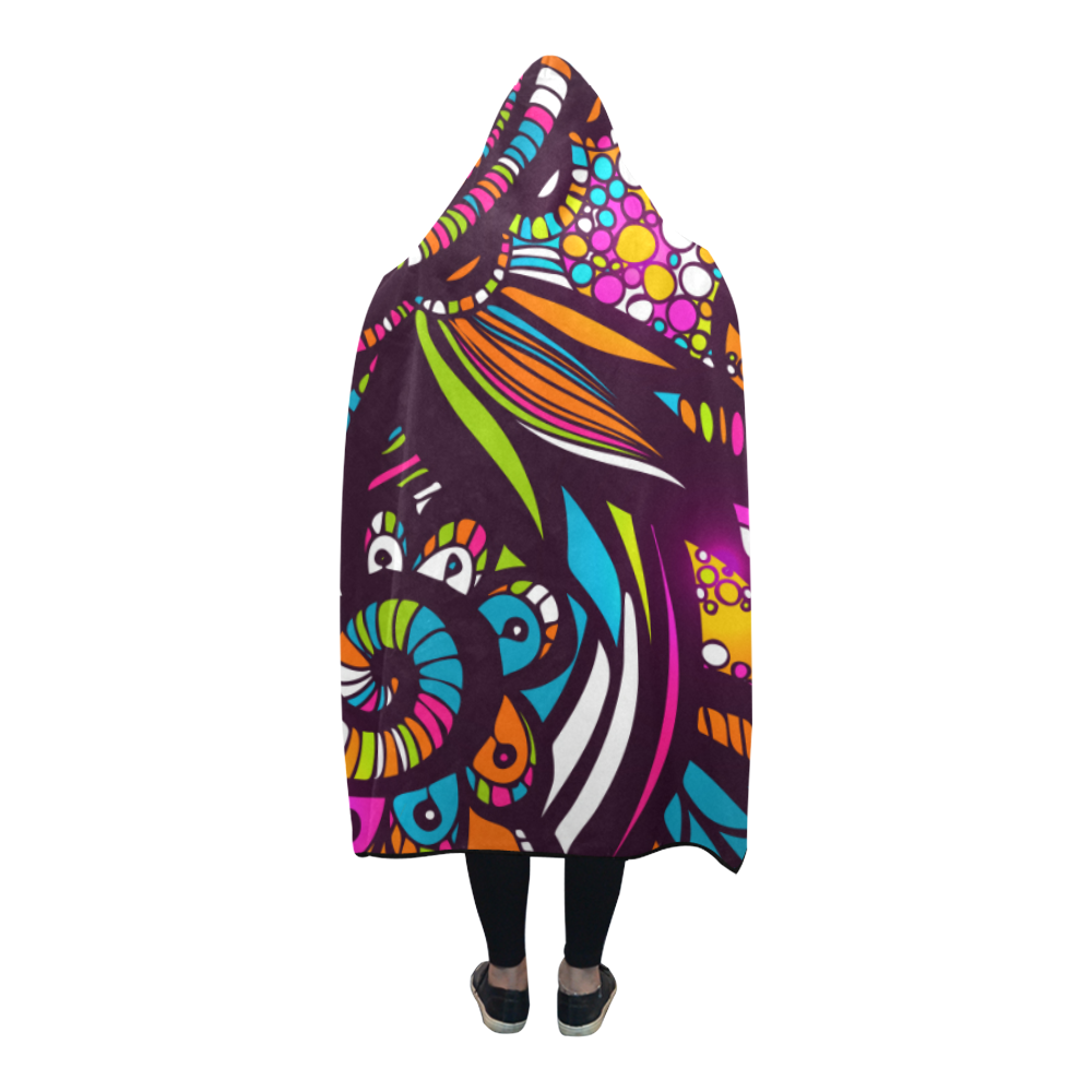 Dream Colors Hooded Blanket 80"x56"