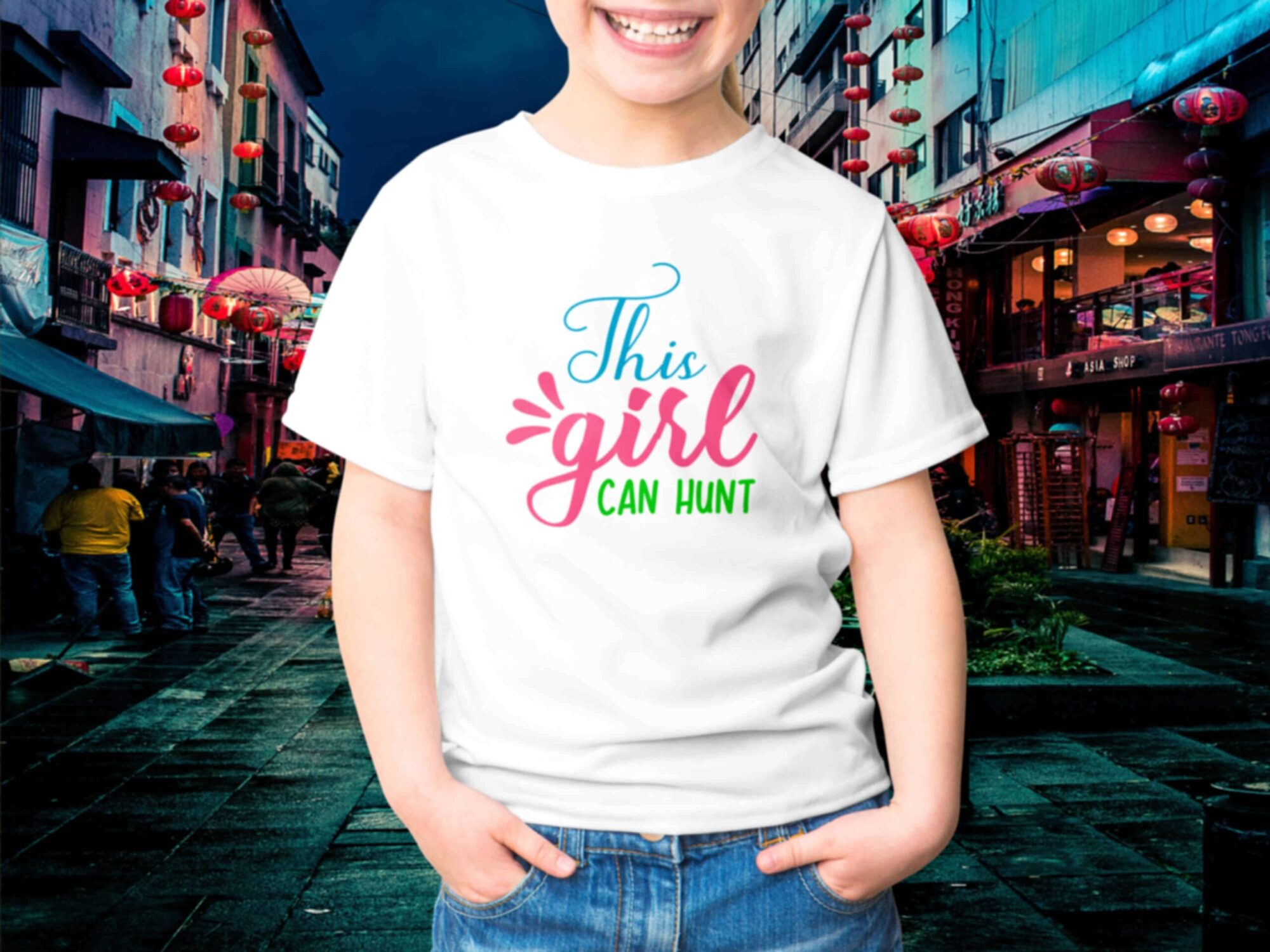 This-Girl-Can-Hunt_compressed Easter - This Girl Can Hunt Youth Short Sleeve T-Shirt - Image 1
