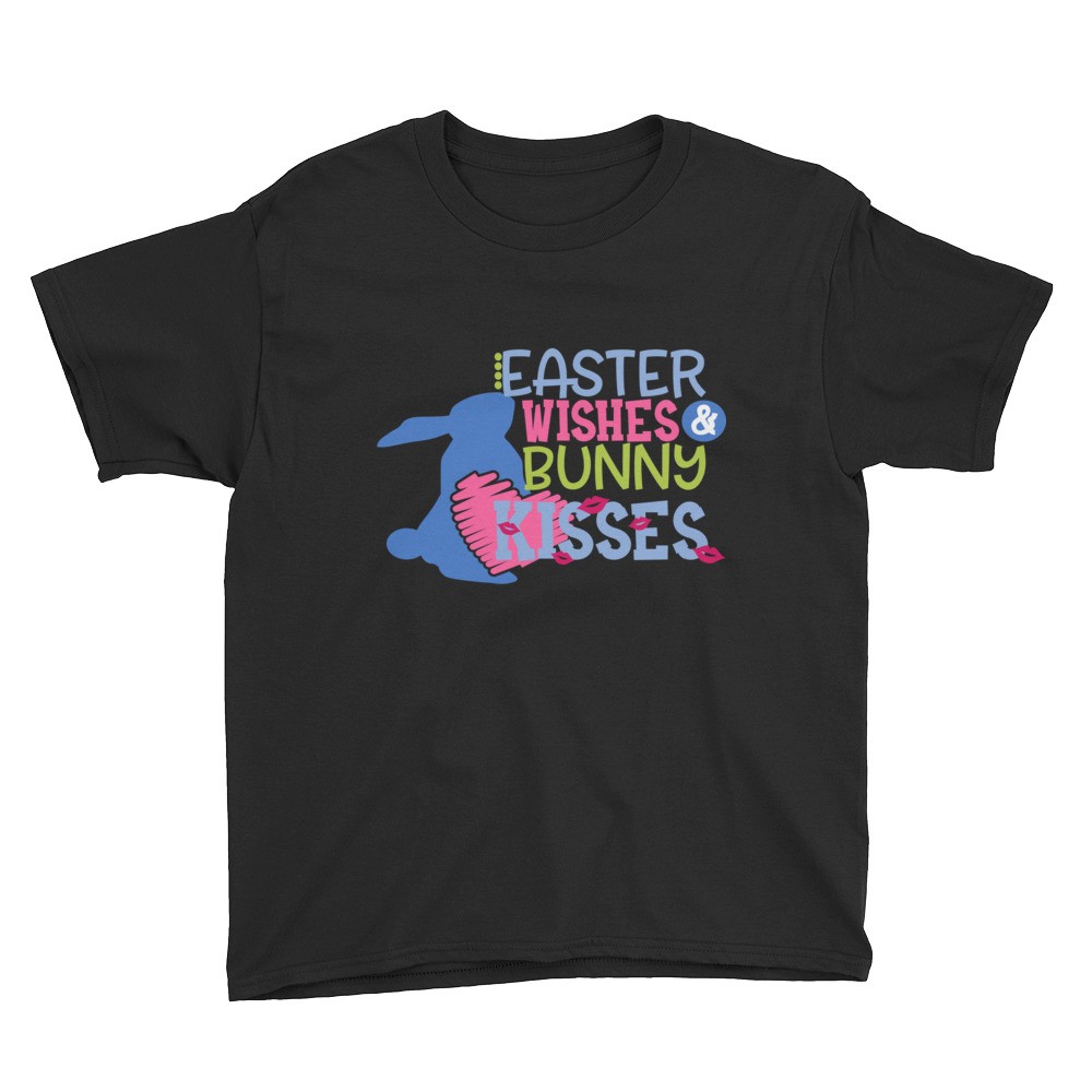 Easter - Easter Wishes Bunny Kisses Youth Short Sleeve T-Shirt