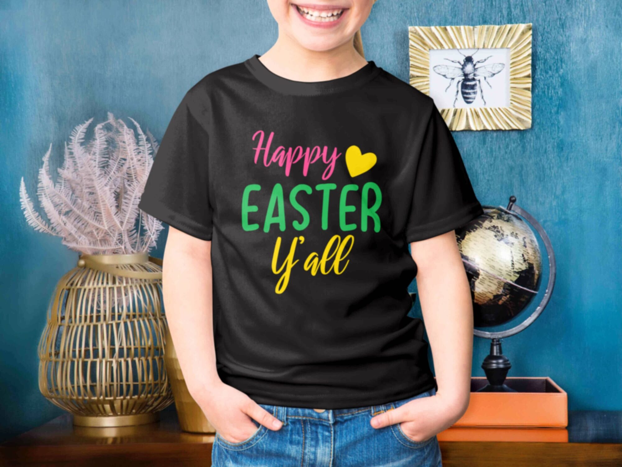 Easter - Happy Easter Yall Youth Short Sleeve T-Shirt Easter - Happy Easter Yall Youth Short Sleeve T-Shirt
