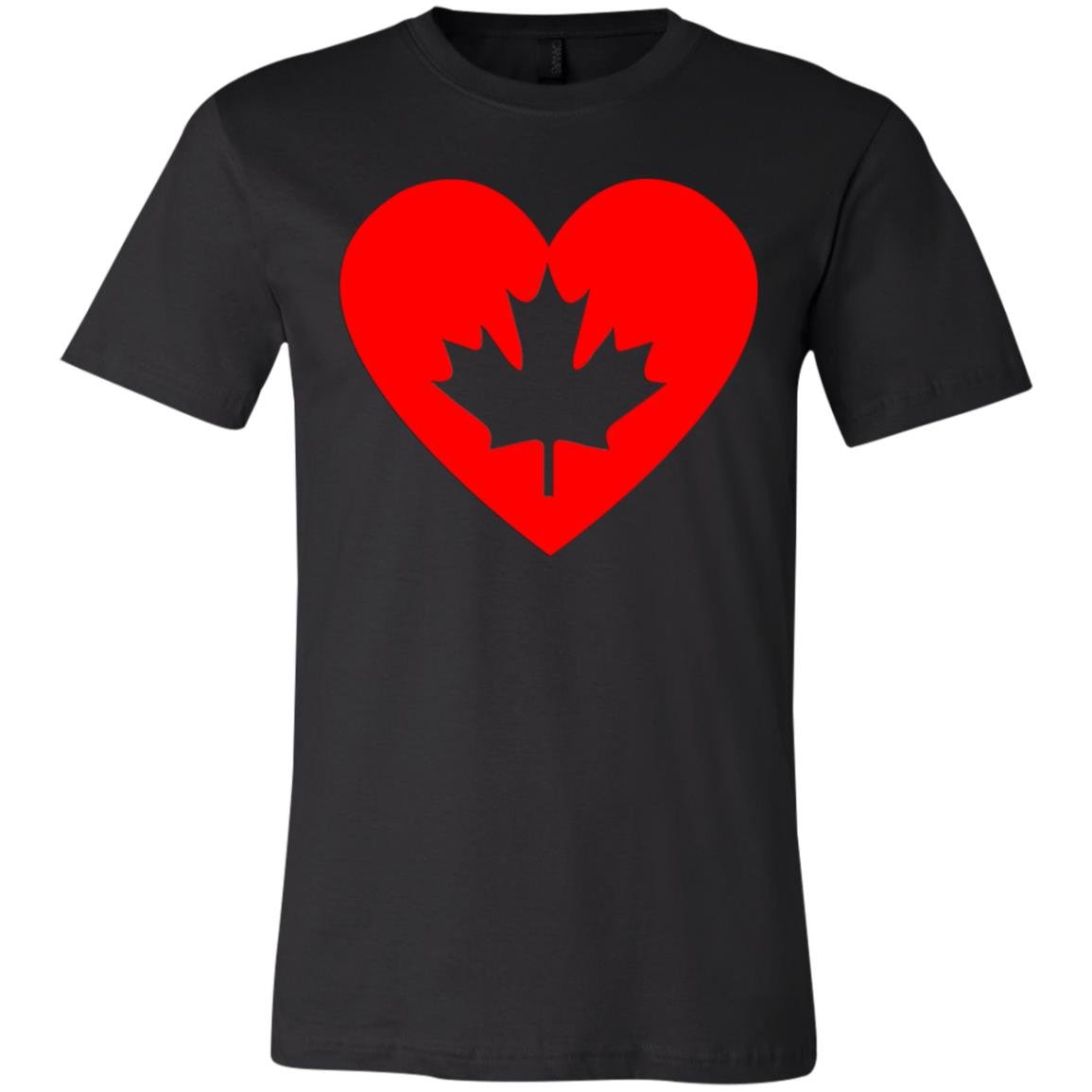 Heart Maple Leaf Unisex Jersey SS T-Shirt