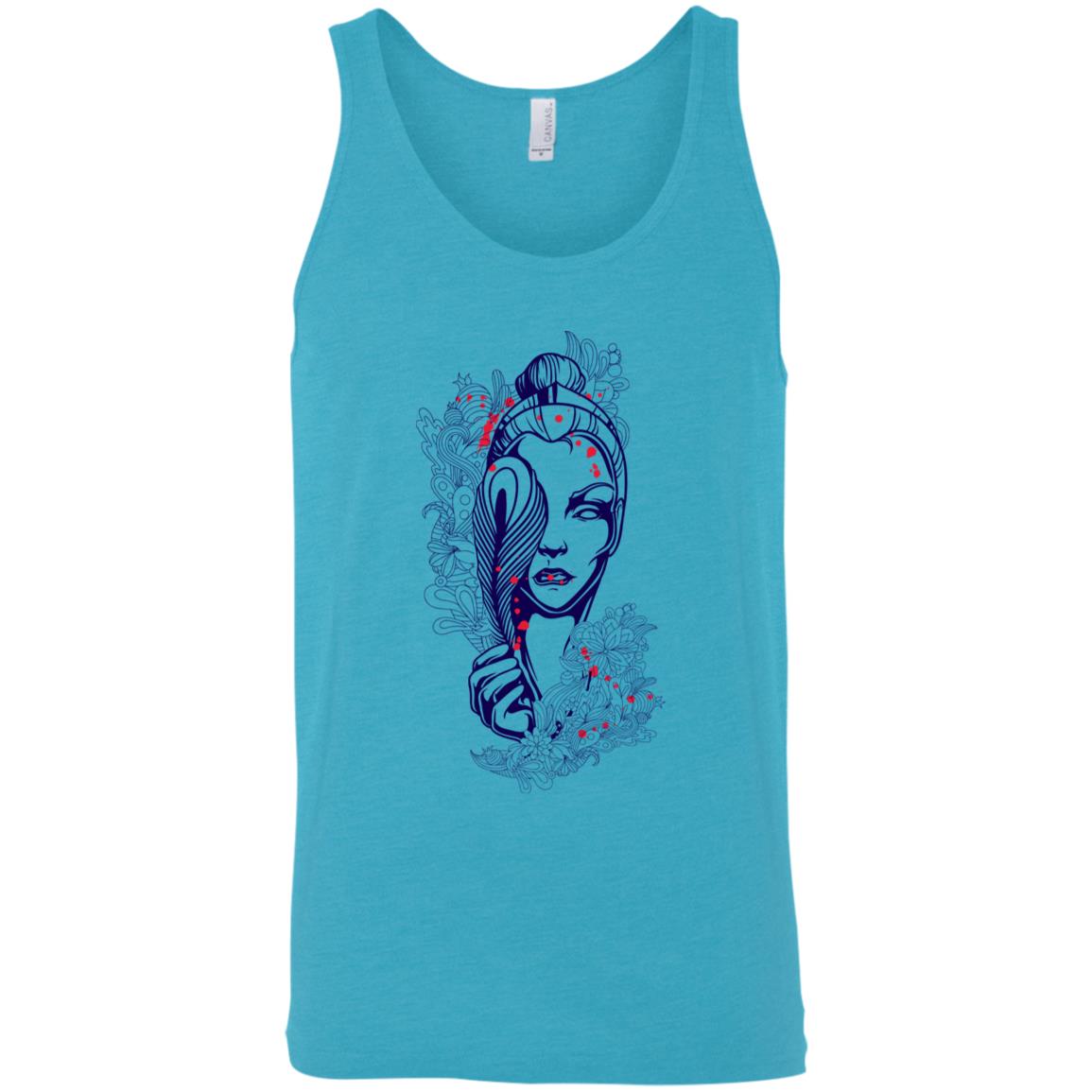 Women Drawing Unisex Tank