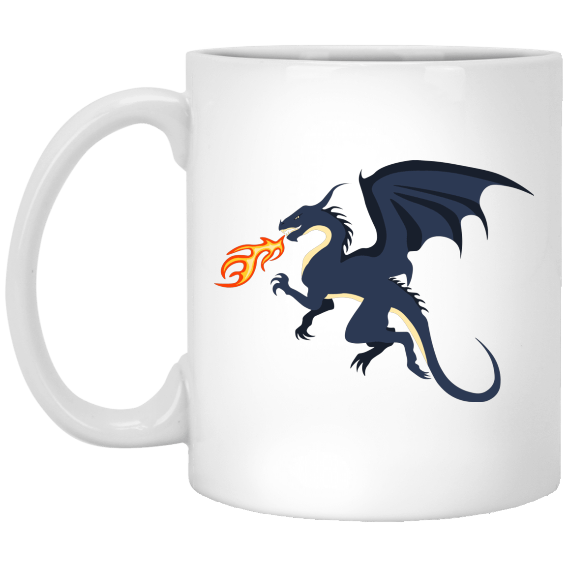 Dragon Fire White Mug