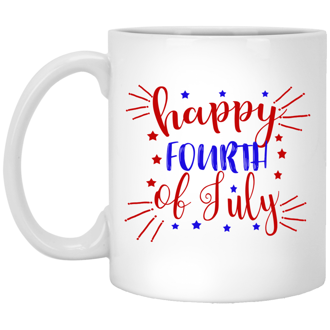 Happy Fourth Of July White Mug 11 oz.