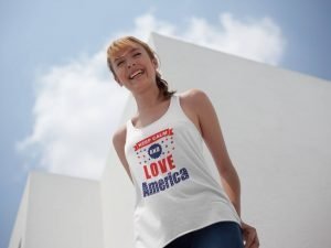 Keep Calm And Love America Unisex Tank Top
