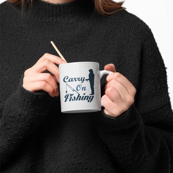 Classy Fishing Quotes White Mug