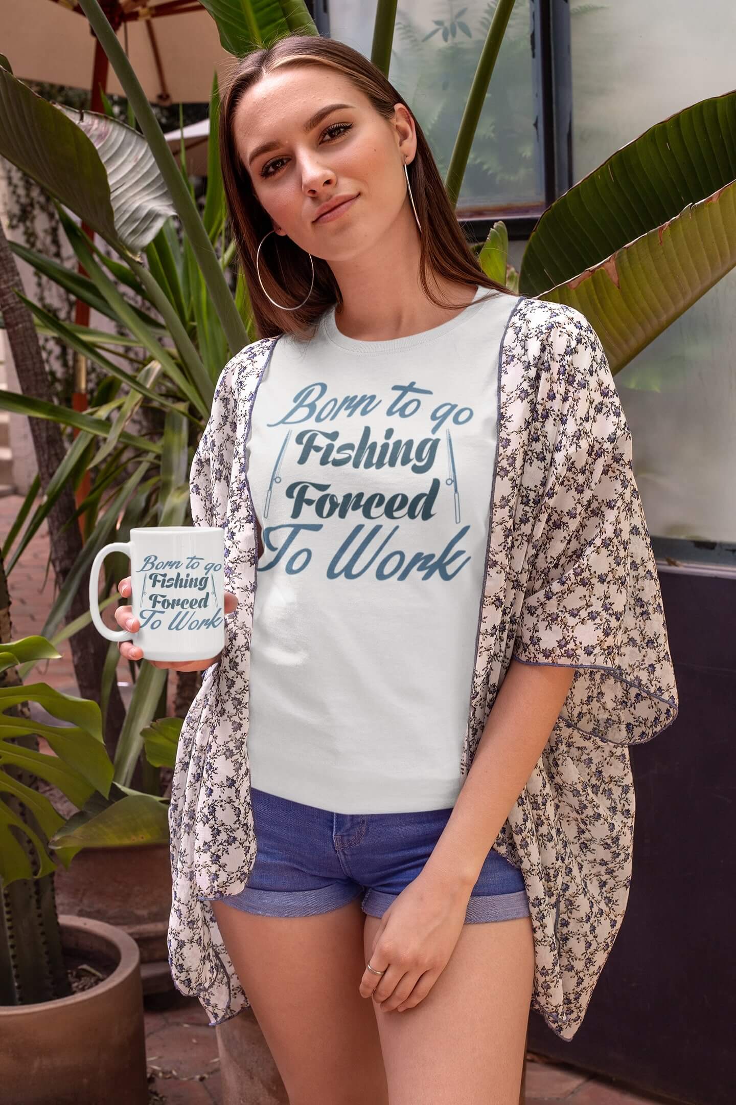 Born To Go Fishing Unisex Jersey T-Shirt Born To Go Fishing Unisex Jersey T-Shirt