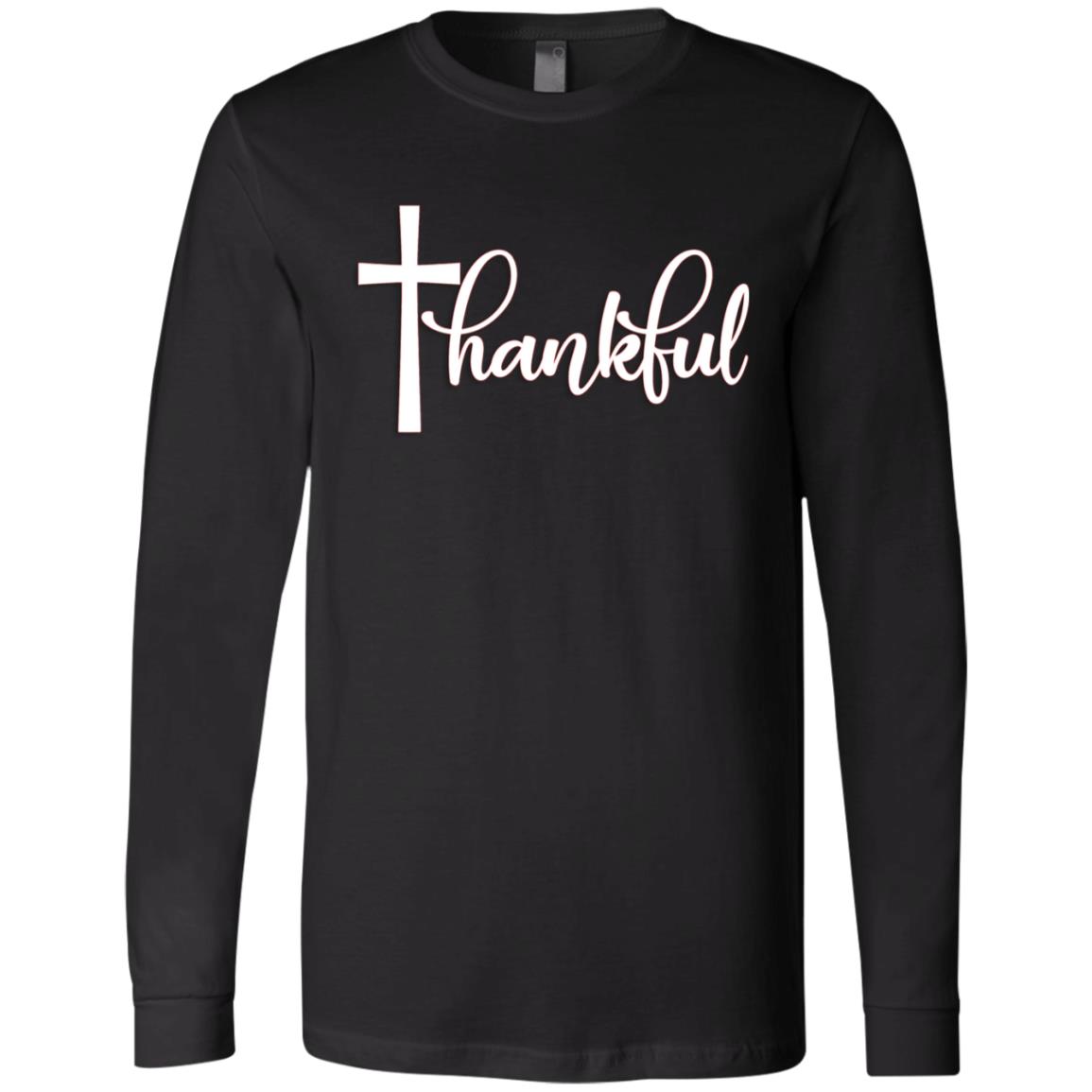 Thankful Full Sleeve Black T-Shirt