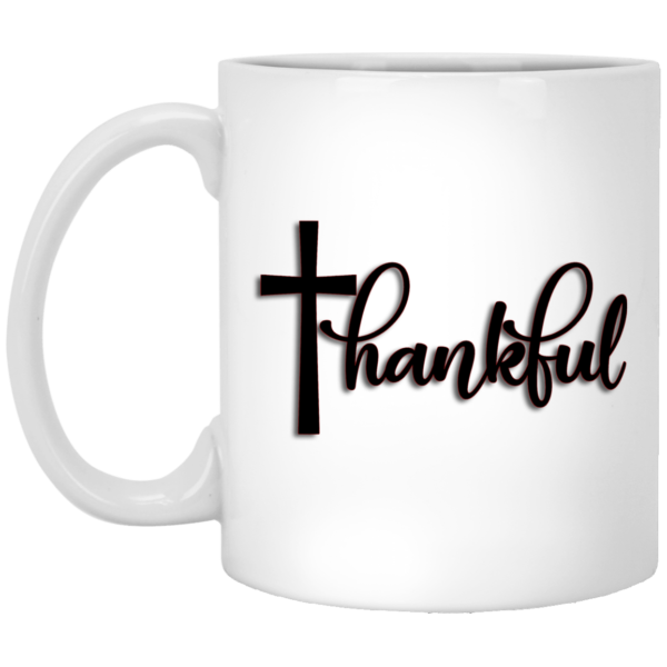 Classy Thankful White Mug