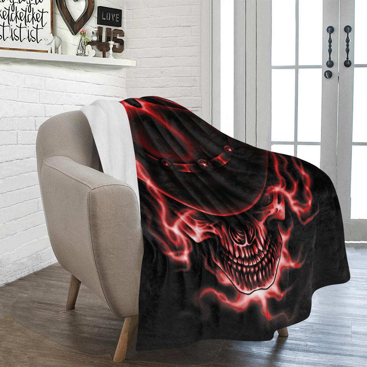 Justice Red Black Ultra Soft Fleece Blanket