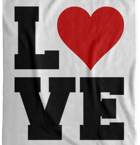 Love Print Soft Fleece Blanket