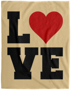 Love Print Soft Fleece Blanket