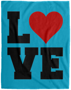 Love Print Soft Fleece Blanket