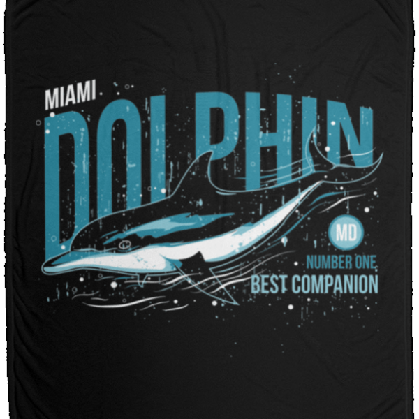 Miami Dolphin Cozy Fleece Blanket