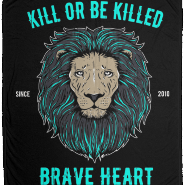 Brave Heart Lion Cozy Fleece Blanket 50x60