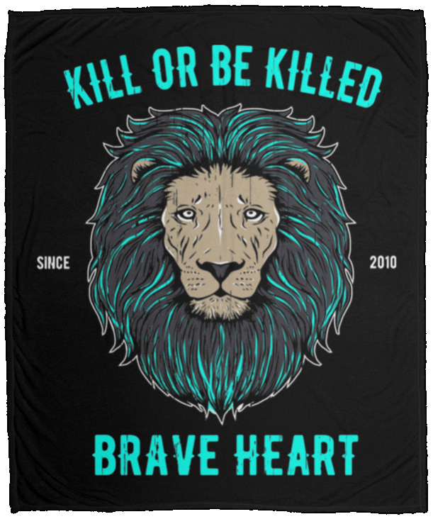 Brave Heart Lion Cozy Fleece Blanket
