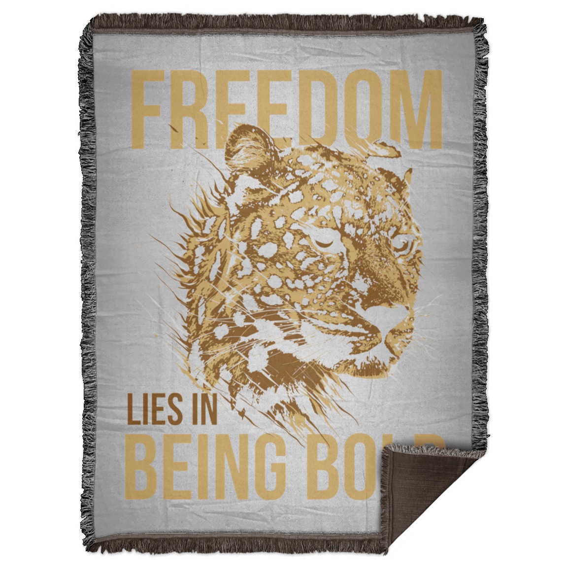Freedom Lies In Being Bold Woven Blanket