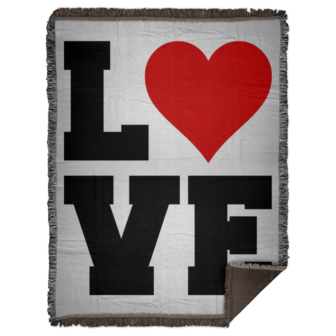 Classy Love Print Woven Blanket