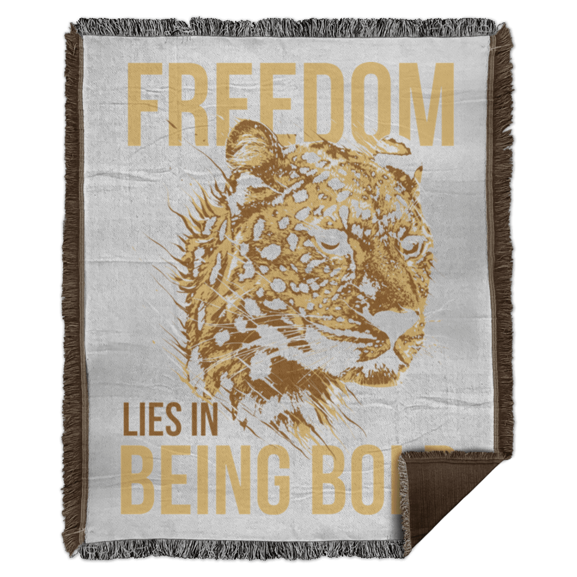 Freedom Lies In Being Bold Woven Blanket