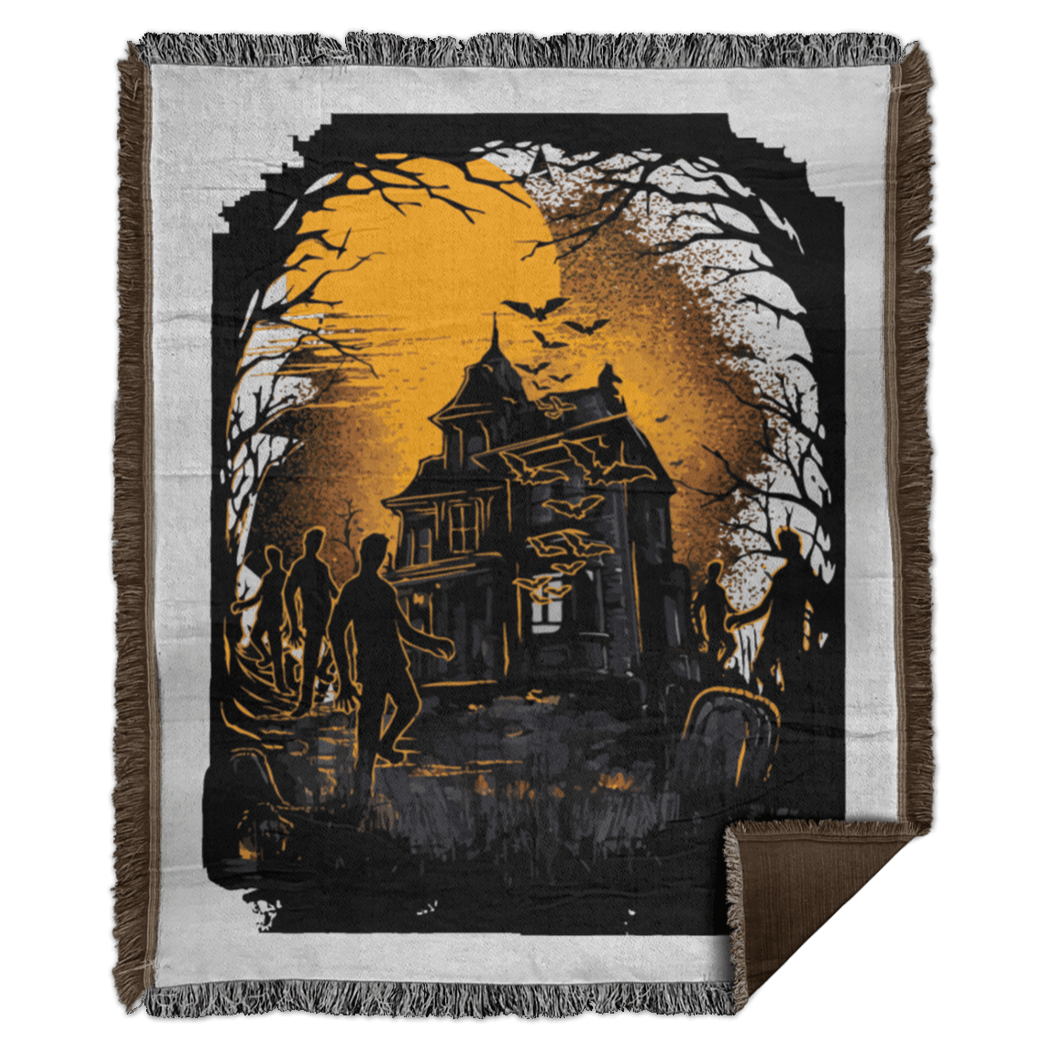Haunted House Woven Blanket 50x60