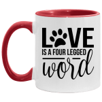 Love Is Four Legged Word Mug