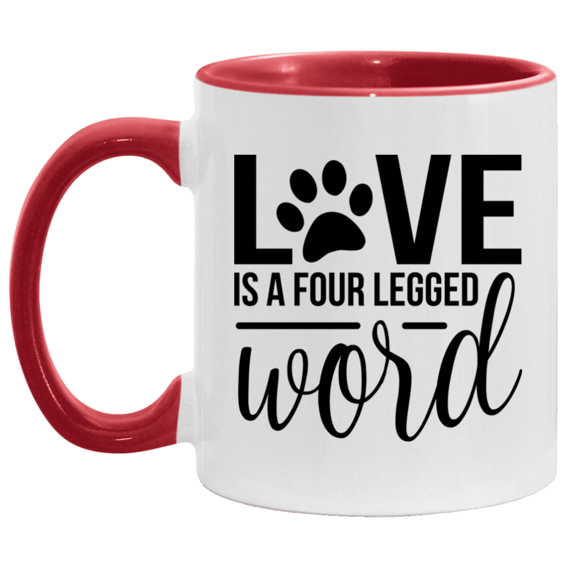 Love Is Four Legged Word Mug