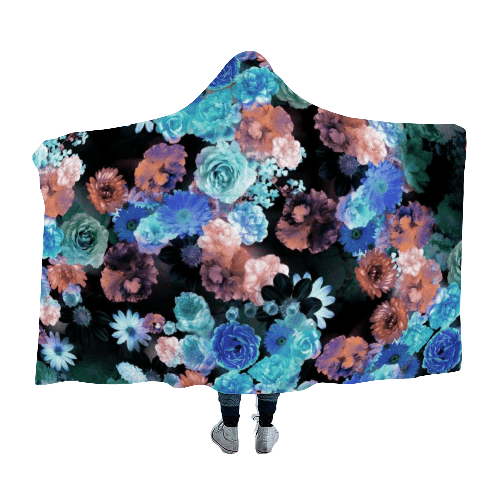 Gorgeous Floral Hooded Blanket
