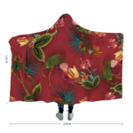 Floral Print Hooded Blanket