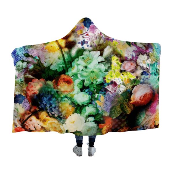 Flower World Hooded Blanket