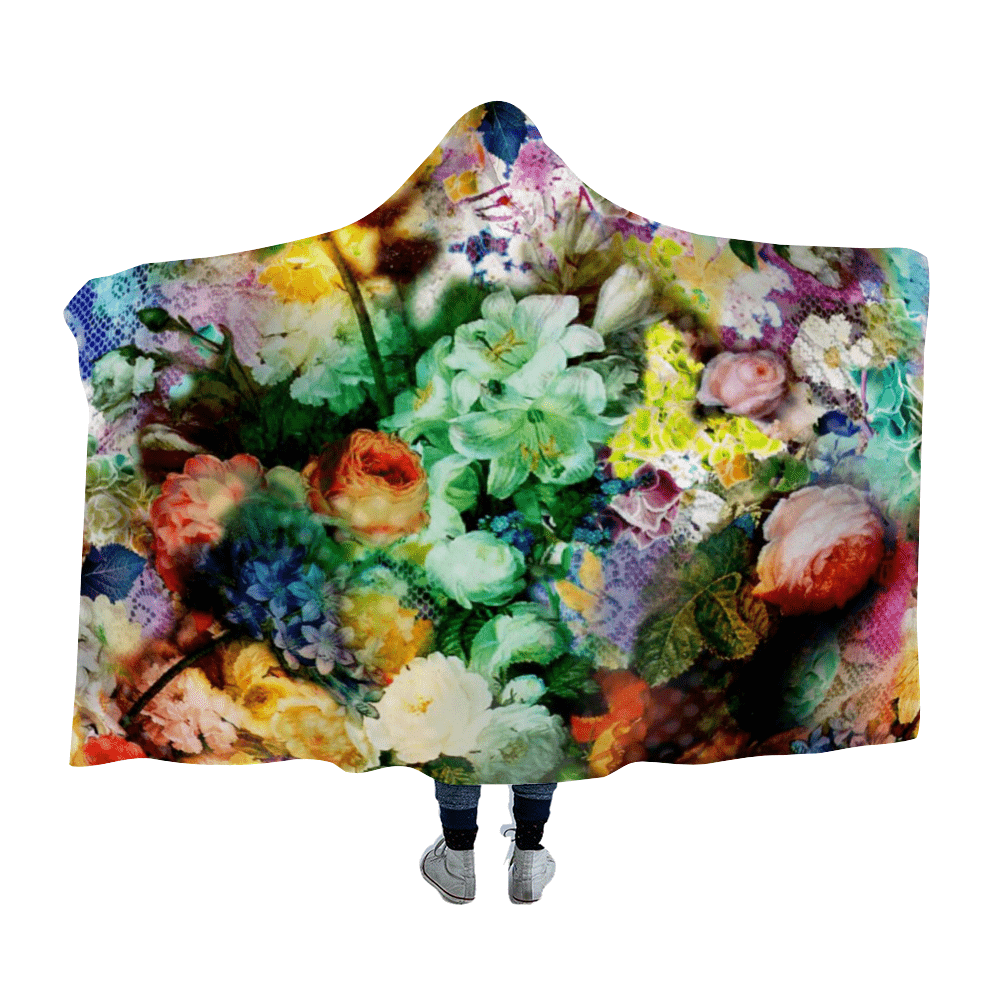 Flower World Hooded Blanket Flower World Hooded Blanket