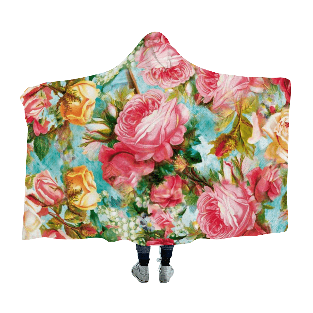 Dashing Floral Hooded Blanket Dashing Floral Hooded Blanket