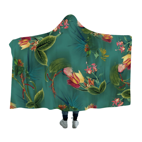 Beautiful Floral Hooded Blanket