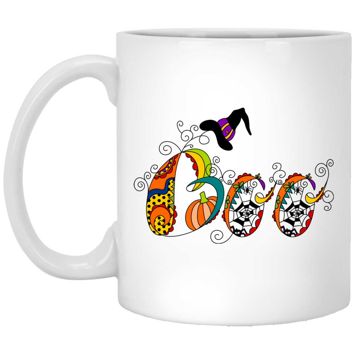 Boo Halloween White Coffee Mug